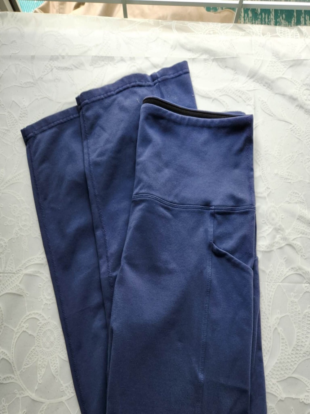Tuff Athletics Navy Blue Leggings With Pockets